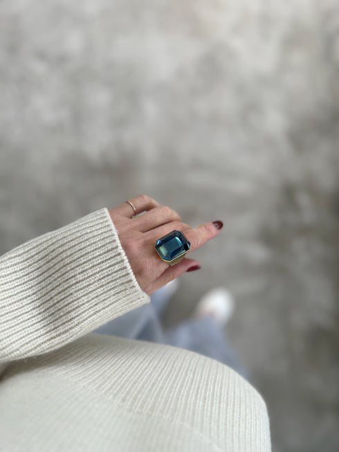 Eme ring - smoky blue